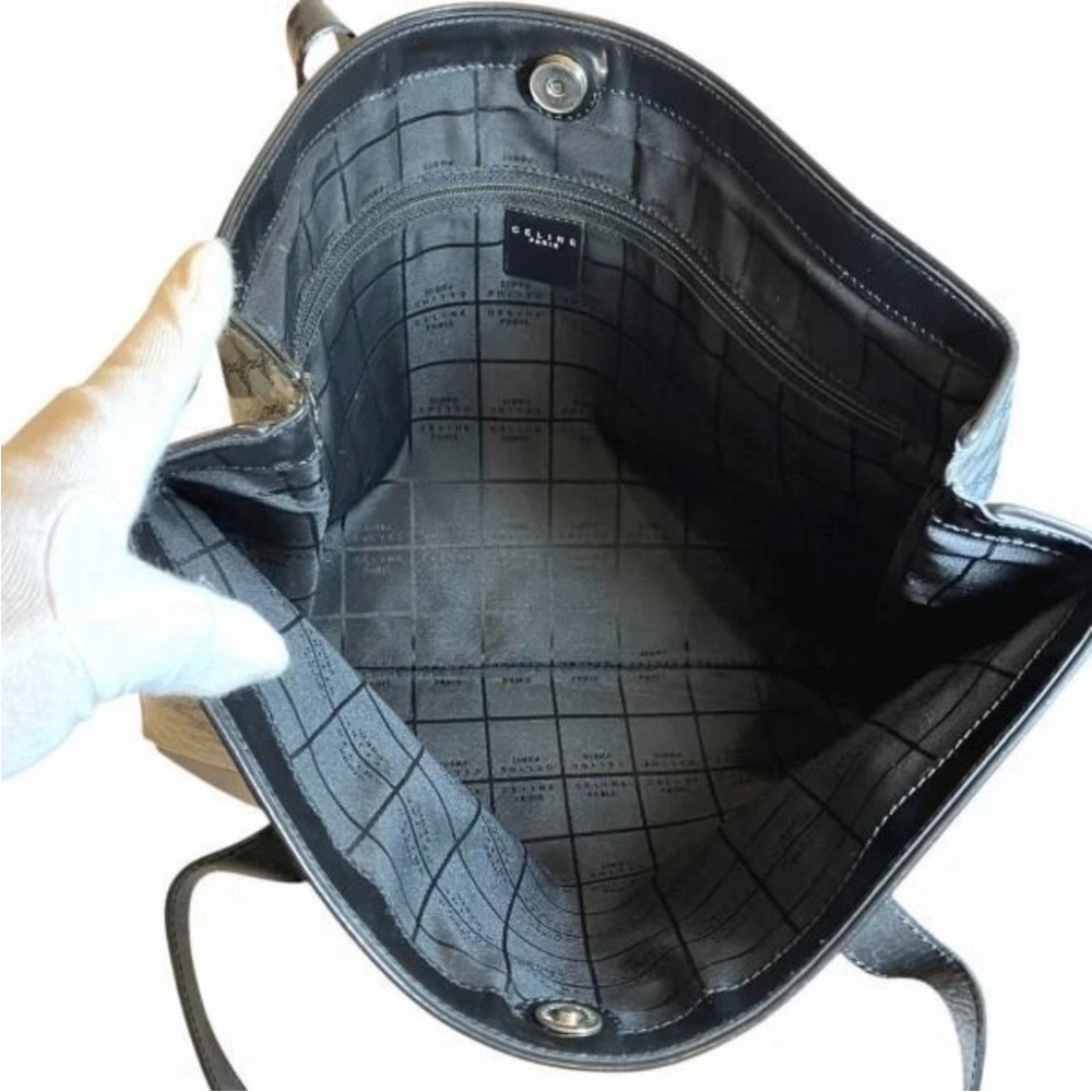 Celine Black And Silver Patterned Tote - image 5